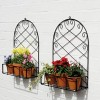 Hotels Wedding Small: 19cm Malls Ocamo Fashionable Iron Flower Stand Decoration for Balcony Garden Plants are Not Included Office 