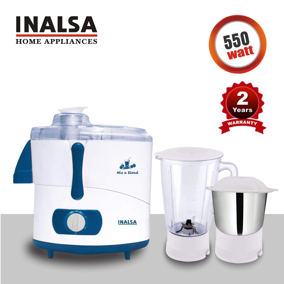 Inalsa Juicer Mixer Grinder MIX N BLEND 550W dealbates Best Online